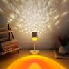 1pc, Water Ripple Sunset Double Head Projection Light, USB Plug Use Background Wall Spotlights, Home Decoration Modern Novel Surprise Gift Desk Light