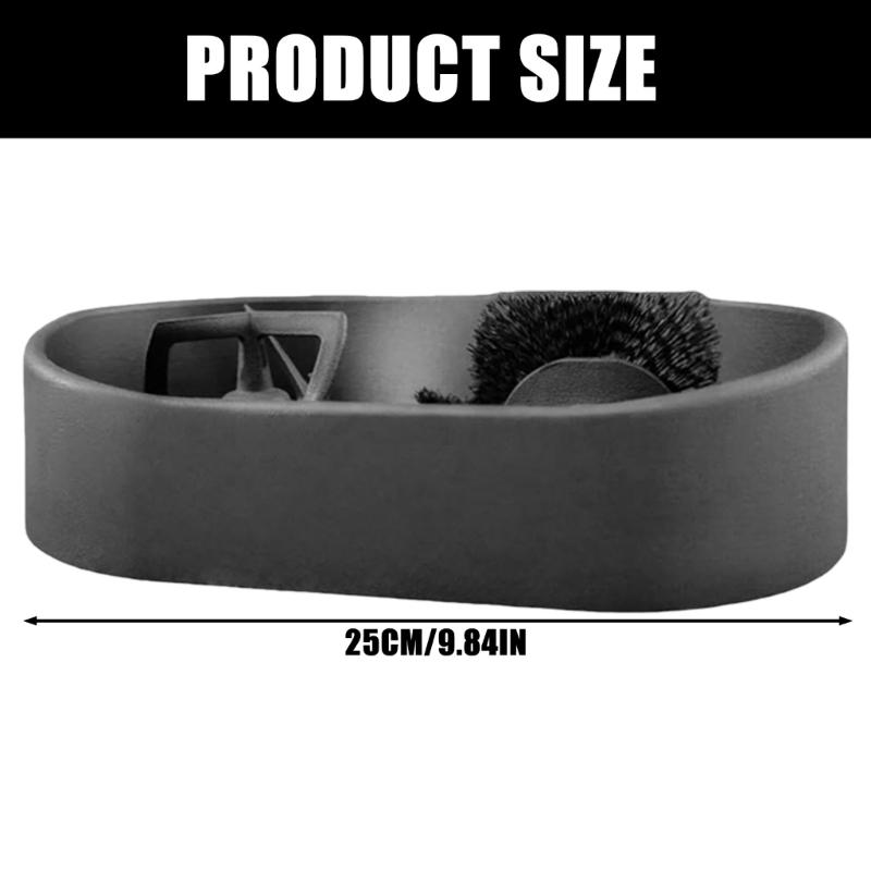 Professional Espresso Machine Cleaning Tool Set Includes Stable Portafilter Stand Deep Scrub Brush Grounds Catcher