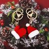 Hat Xmas Handmade Crochet Pendant Korean Style Key Ring Christmas Key Chain Women Key Buckle