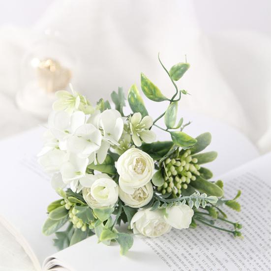 Fake Flower Fashion Non-fading Faux Silk Artificial Flower Home Party Fake Attractive Artificial Rose Faux Rose Flower Living Room Supply