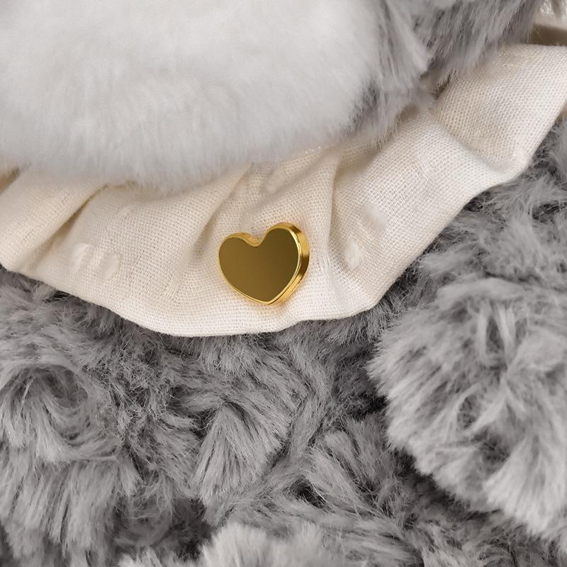 Cute little milk dog doll soft cute sitting bib love pet dog plush toy soothing doll gift