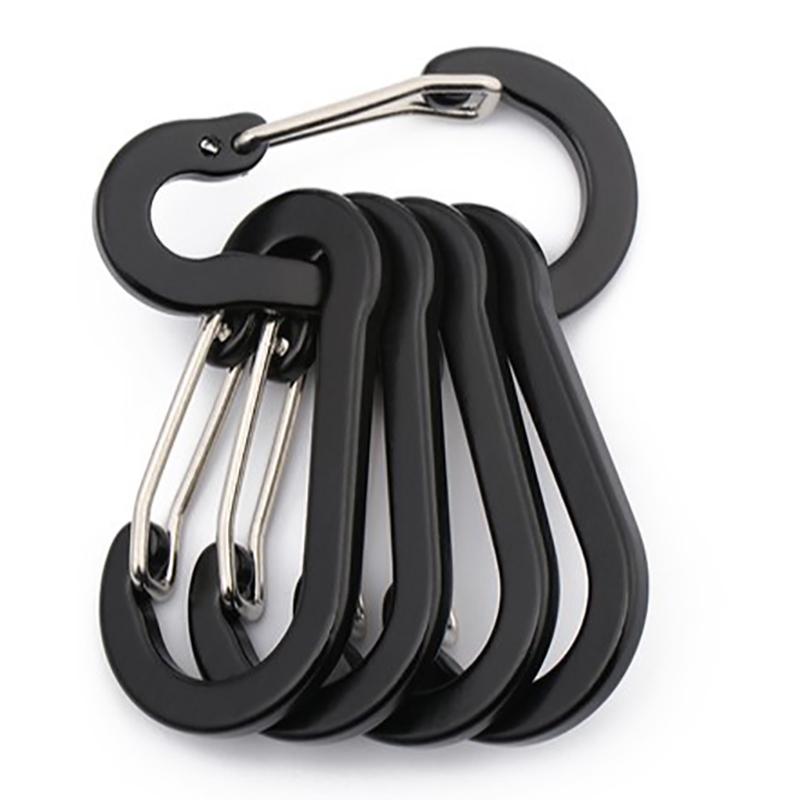 5 PCS Carabiner Clips Mini Aluminum Alloy Keychain Carabiner Clip D Rings for Outdoor Camping Hiking Fishing Backpacking