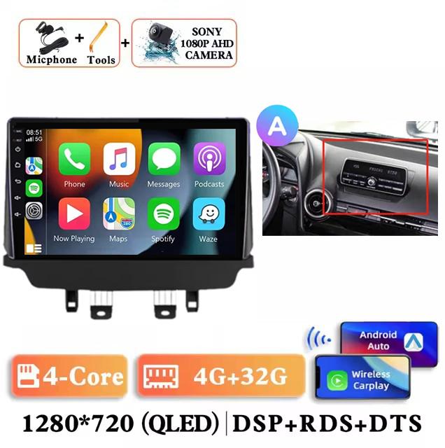 Android 14 Carplay Автомагнитола для Mazda CX-3 CX3 Mazda 2 DK 2014 - 2017 2018 2019 2020 2021 Мультимедийный проигрыватель Стерео 4G DSP