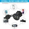 3 Hole Tent Plug Voltmeter, Car USB Charger, Universal, 12V, 24V, Car Lighter Power Adapter, Accessories