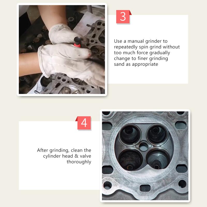 SEAMETAL 2PCS Valve Lapping Set Rubber Valve Lapping Grinding Stick Control Valve Lapping Compound Kit Engine Valve Auto Motorcycle Tool