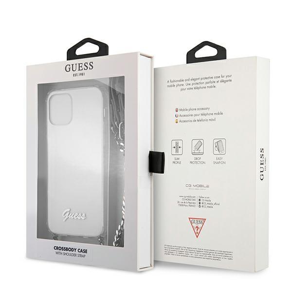Guess Guhcp12Mkc4Gssi Iphone 12/12 Pro6,1 Transparent Hardcase 4G Silver Chain
