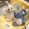 Cute Gray Mouse Plush Toy Zodiac Rat Big Ear Big Front Teeth Funny Doll Give Children Birthday Christmas Gift