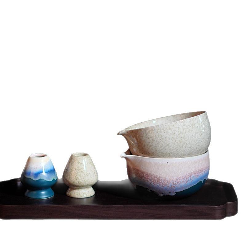 Japanese-Style Tea Ordering Bowl New Handmade Retro Threaded Matcha Bowl Ceramic Dry Brewing Bowl Song Dynasty Tea Ordering Tool Accessories None