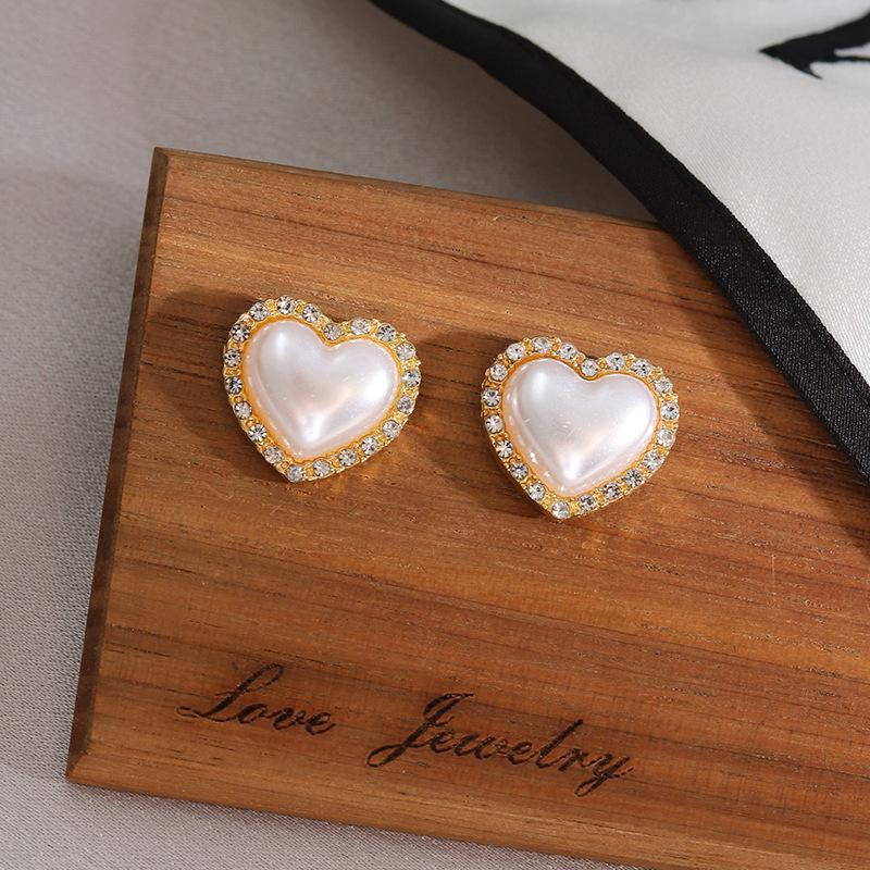 Модные богемные серьги-гвоздики с большой жемчужиной, украшения-талисманы для женщин, аксессуары на день Святого Валентина, подарок, оптовая продажа E0245