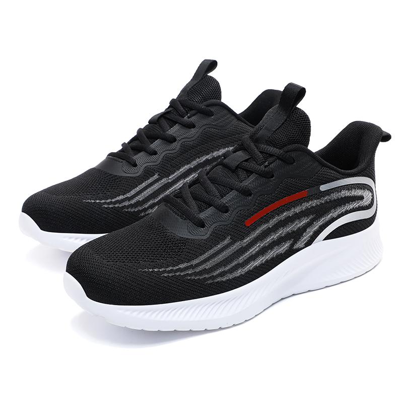 Сетчатые мужские кроссовки, дышащие, летающие, тканые, легкие, студенческие, молодежные, с мягкой подошвой, нескользящие, трендовые, спортивные, повседневные, кроссовки для бега