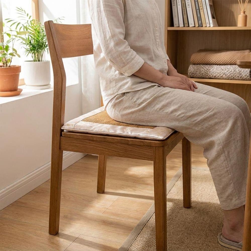 Breathable Rattan Weaving Seat Cushion Thickened Chair Pad Simple Modern Tatami Pad Office