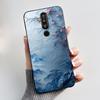 Чехол для телефона Nokia 8.1 Plus / Nokia 7.1 Эстетичный Модный Милый Кот Черный Матовый Мягкий ТПУ Силикон Ударопрочный Задняя Крышка