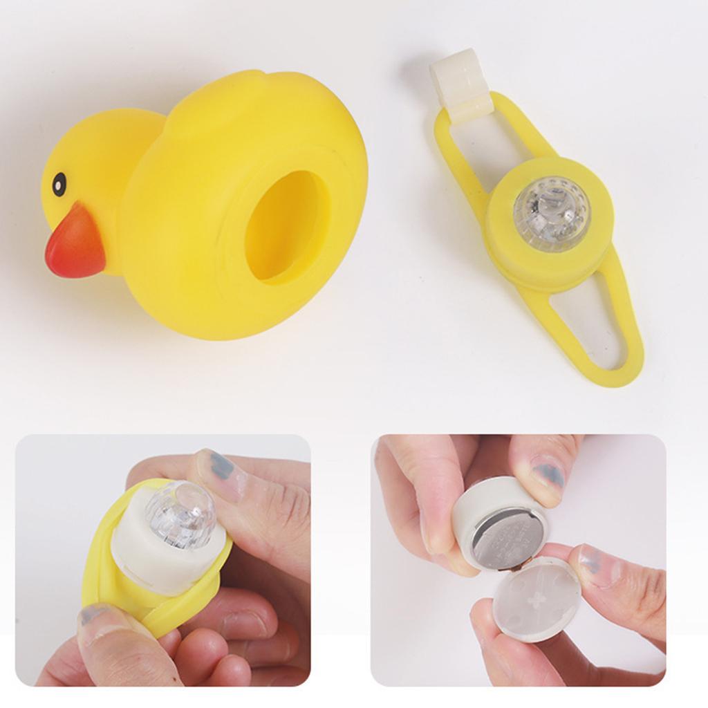 Звонок на руль утка велосипедный звонок со светодиодной подсветкой шлем и пропеллер желтая утка универсальные украшения для велосипеда аксессуары