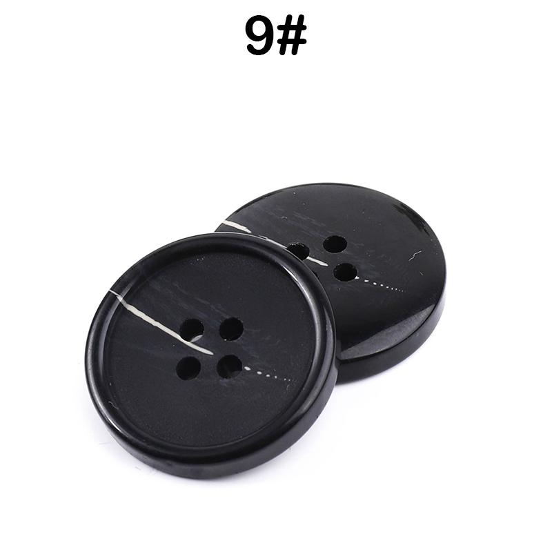 New 10Pcs Resin 4 Holes Buttons Sewing Accessories Size Complete For Clothing Decorative Plastic Buttons Handmade Diy