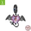 Yin Ziyun Dark Style Love Devil Pendant - Colorful Heart S925 Sterling Silver Beads