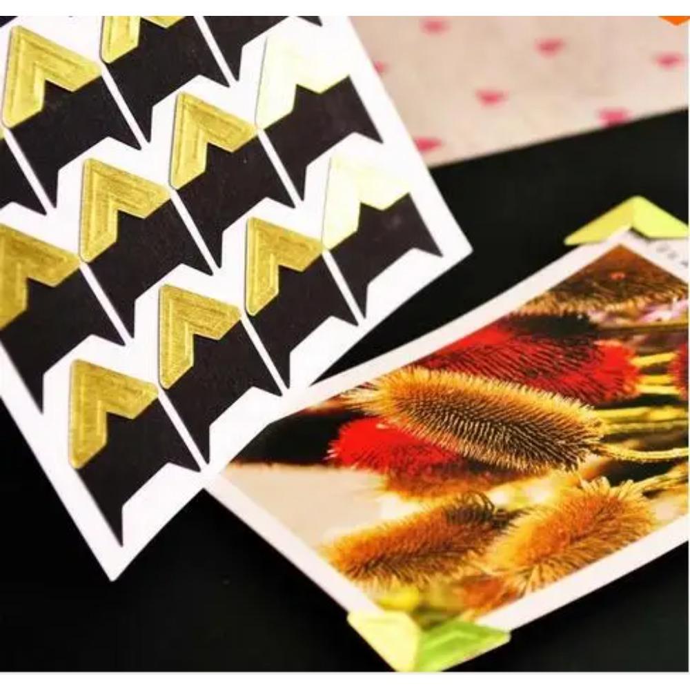 120 Pcs/Lot 5 Sheets DIY Vintage Corner Kraft Paper Stickers For Photo Album Frame Decoration Scrapbooking Picture Protect Decor