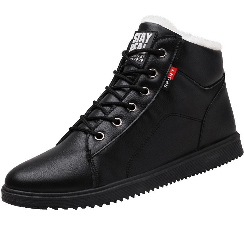 Fashion Winter Snow Boots Super Warm Size 35~48 Genuine Natural Leather Handmade Men Winter Shoes  jki9