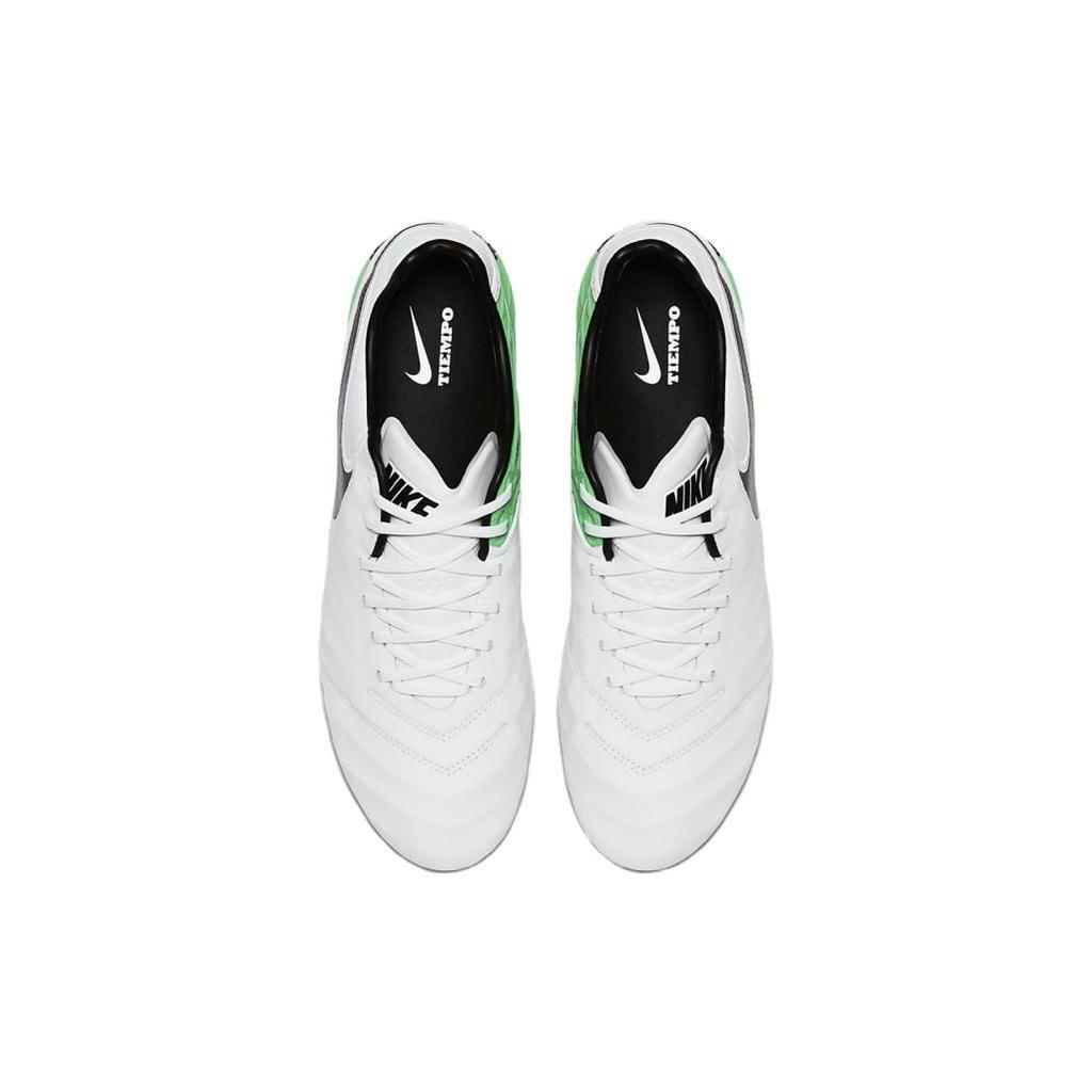 Nike Tiempo Legend 6 FG Men Cleats White Black-Electro-Green 819177-103