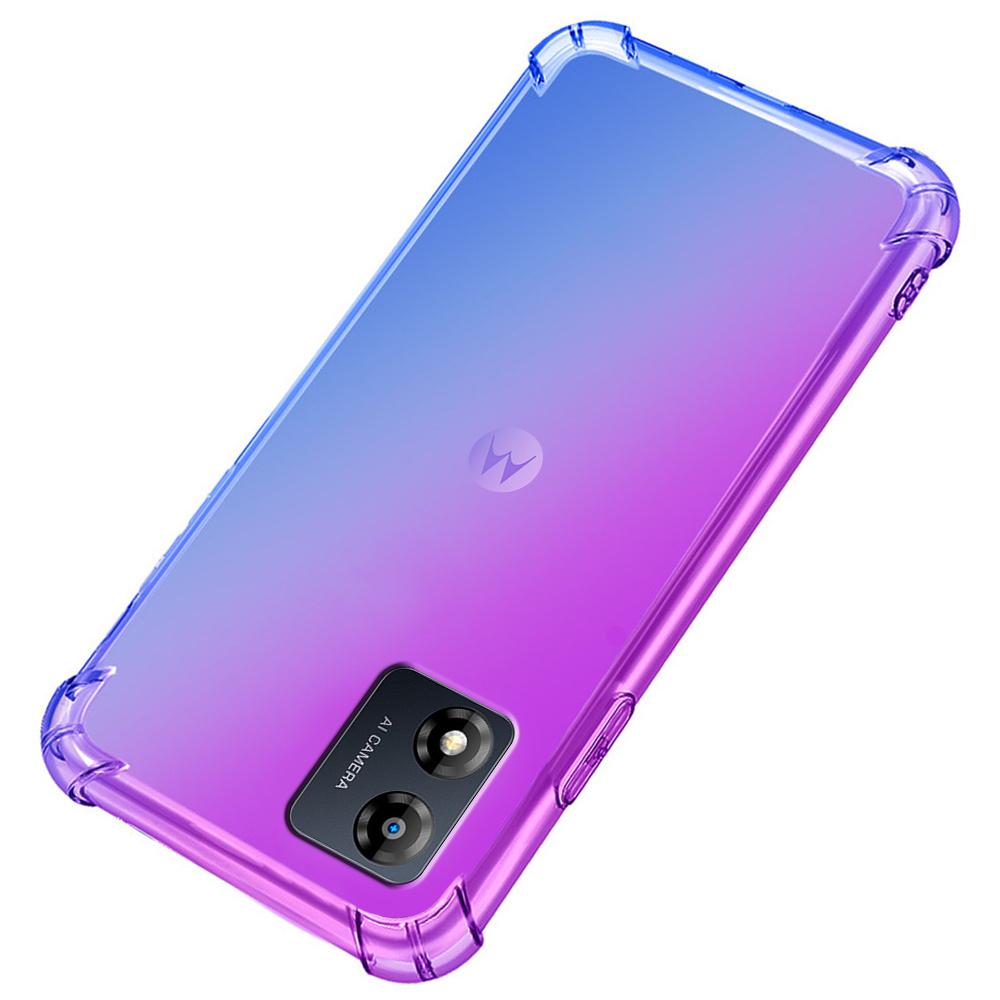 Gradient Dropproof Case for Motorola Moto E13, Purple/Blue