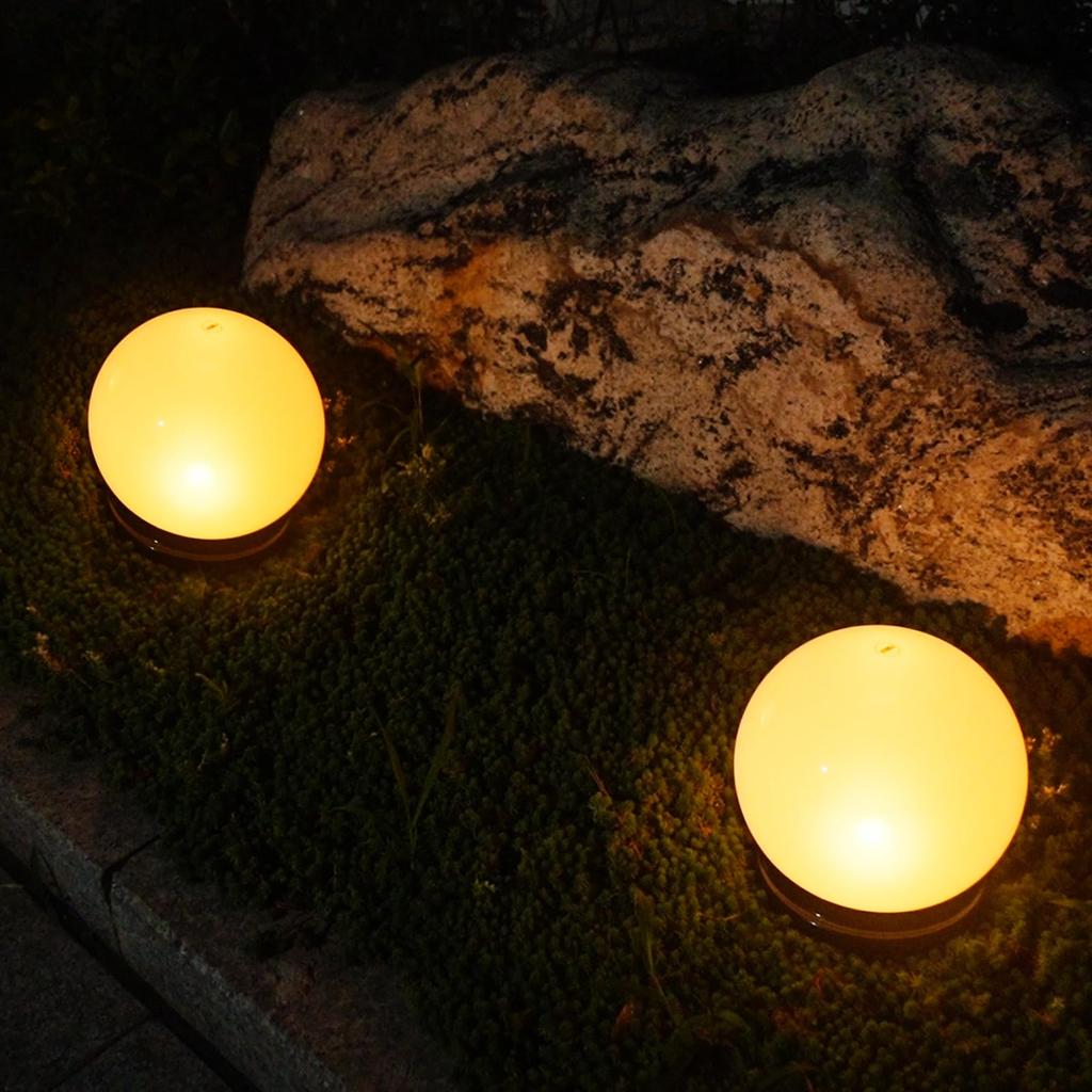 Светится до следующего Набор садовых шаров 2 шт. Диаметр 20 см RGB Умное освещение Солнечный свет Яркость 60 Выбор времени освещения с пультом