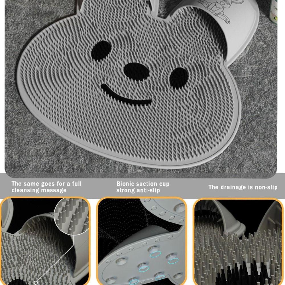 Милый массажный коврик для душа, креативный нескользящий коврик для ванной, коврик для мытья ног, инструмент для купания