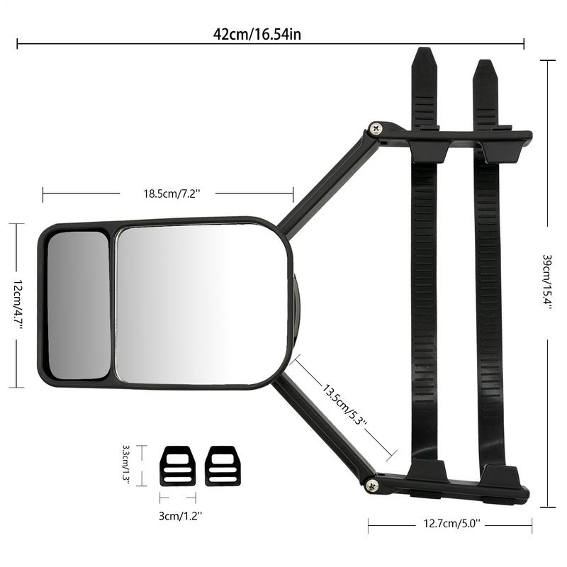 Mirror Extenders For Towing Adjustable Truck Extension Mirror 360 Degree Rotation Vibration-resistant Towing Accessories For