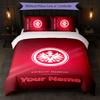 Eintracht Frankfurt Custom Name Text Bedding Set 1 Duvet Cover+2 Pillowcases Soccer Logo Personalized Gift For Special Occasion Bedroom Decor