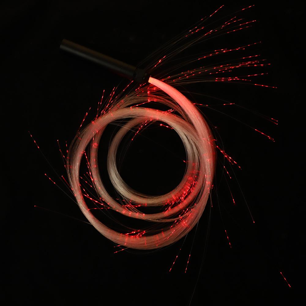Красочный светодиодный танцевальный хлыст из оптоволокна: Светящийся аксессуар для ночного клуба и выступлений