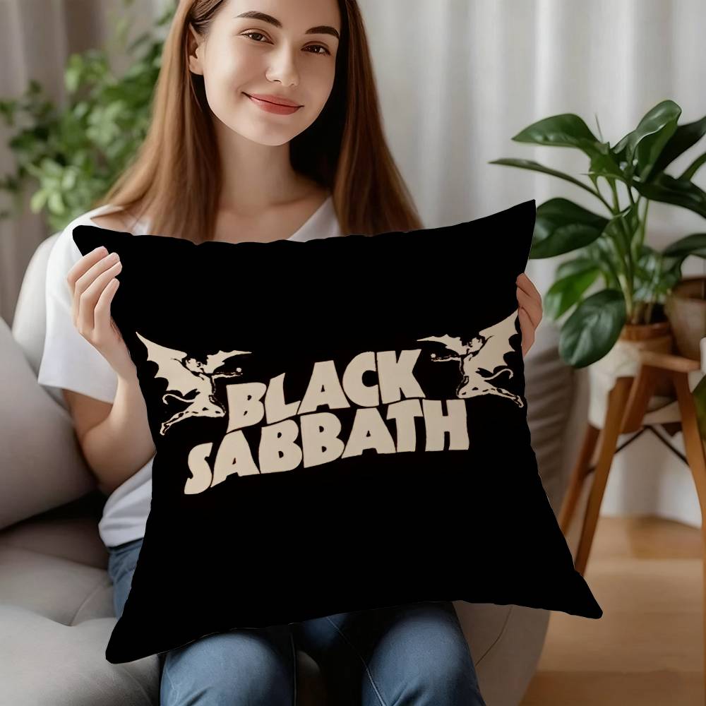B-Black S-Sabbath Наволочка Декоративная для дивана Домашняя Двусторонняя печать Короткий плюш Наволочка для подушки-подушки Праздничный подарок