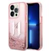 Etui do iPhone 14 Pro Karl Lagerfeld Liquid Glitter Różowe