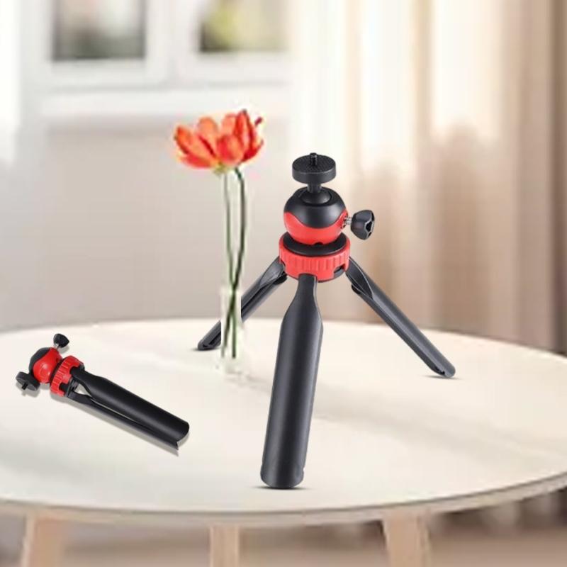 Мини-штатив для настольной съемки, ручной кронштейн-держатель, гибкая шаровая головка, крепление с винтом 1/4 дюйма для селфи