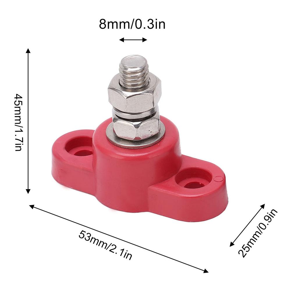 Battery Terminal Blocks 12V 24V  Red Black Power Stud Battery Junction Block Post Power Terminal Blocks