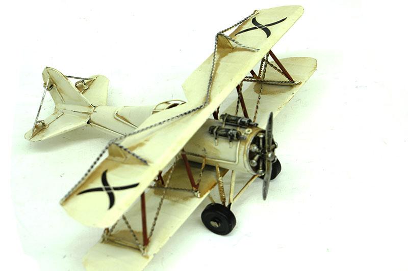Decorative Metal Airplane Biplane