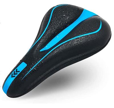Чехол на седло велосипеда JiangMuXin Shock Road No Pain in Your Ultra PU Outer Blue Cushion, Absorbing, Anti-Slip, Bike/Mountain Bike, Buttocks, Thick,