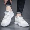 Белые повседневные туфли, легкие, удобные, для спорта на открытом воздухе, мужские кроссовки, новые, из натуральной кожи, на плоской подошве, водонепроницаемые, мужские вулканизированные туфли