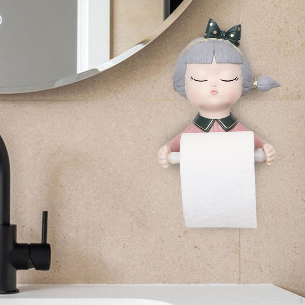 Органайзер для ванной комнаты, держатель рулона салфеток, скульптура из смолы, настенный диспенсер