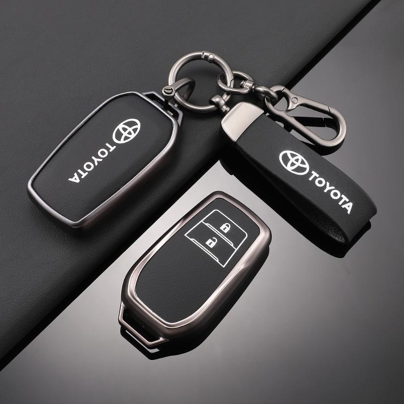 Кожаный чехол-брелок для автомобильного ключа для Toyota RAV4 Crown Hilux Fortuner Yaris Prius Corolla Camry Land Cruiser Avensis Verso Prado C
