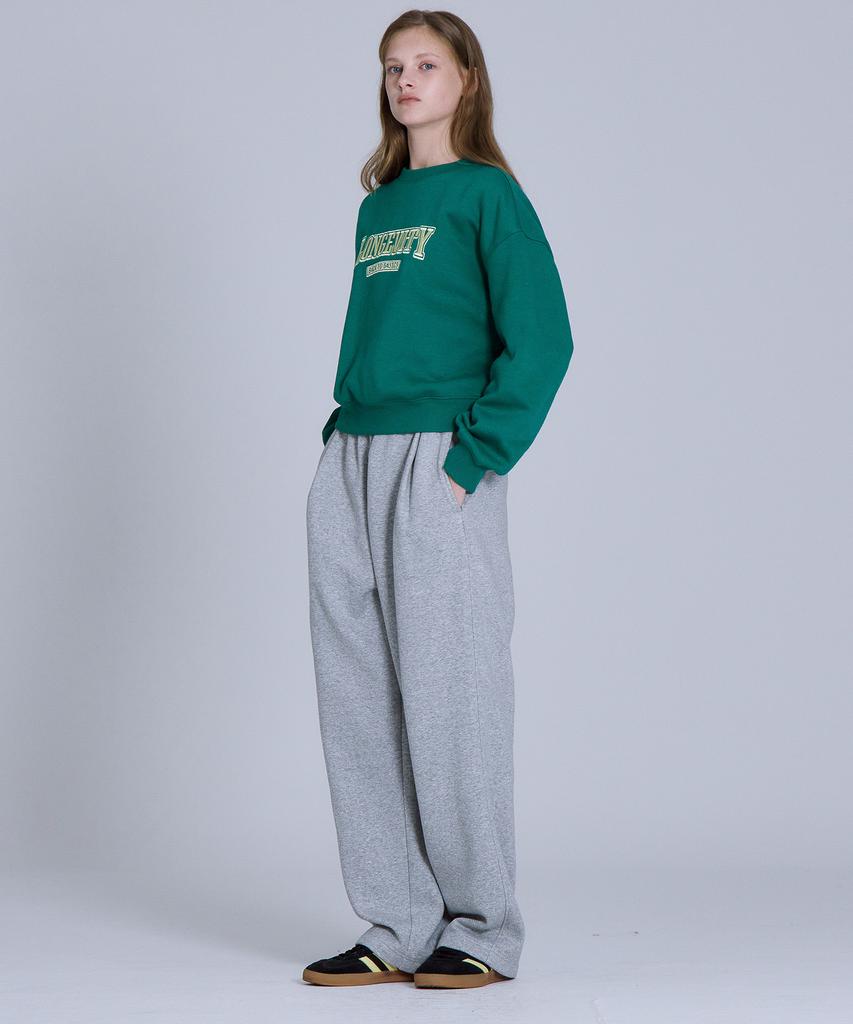 BASIC HOUSE Однотонные широкие брюки из махровой ткани с одним защипом (2 цвета) Lapt7103