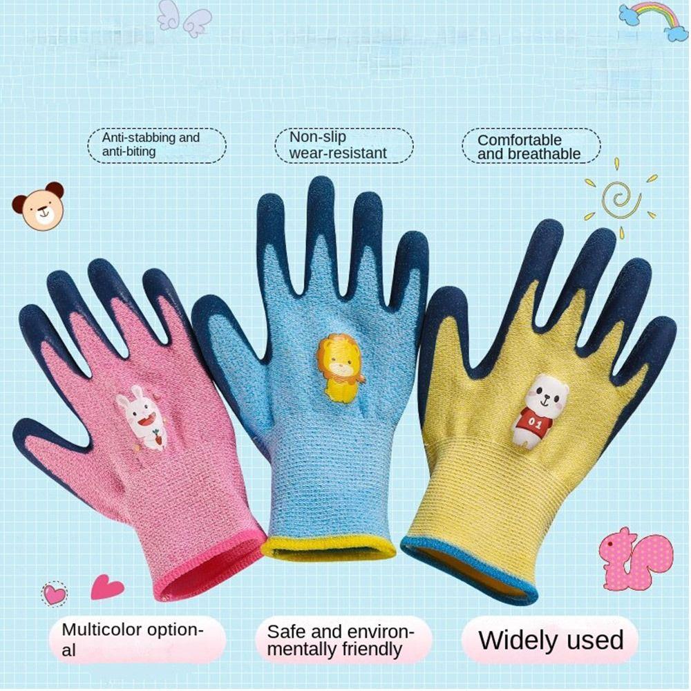Non-Slip Kids Gardening Glove Waterproof Garden Glove Cute Children Protective Glove  Planting