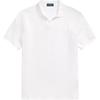 Polo Однотонный пуловер с вышивкой логотипа Прямой крой Футболка поло с коротким рукавом Мужские топы Белый 710941449-002
