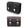Motorcycle Handlebar Bags PU Leather Waterproof Cycling Luggage Bag Large Capacity Retro Hanging Tool Bag For Motorbike ATVs
