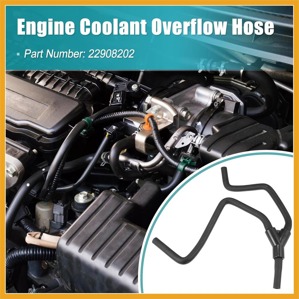 Upper Radiator Surge Tank Inlet Hose Reservoir Hose 22908202 for Cadillac ATS CTS for Chevrolet Camaro 4 Cyl 2013-2018 Engine Coolant Overflow Hose