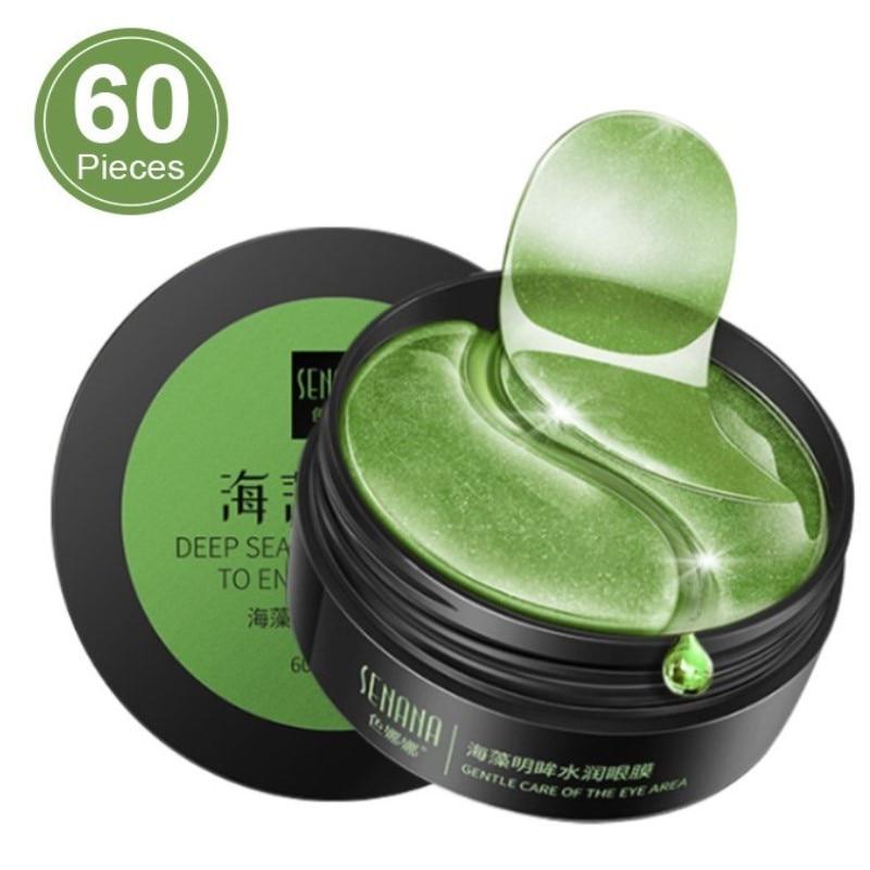 60 шт. Коллагеновая маска для глаз с золотым жемчугом и водорослями для ухода за глазами против морщин, увлажняющая гелевая маска