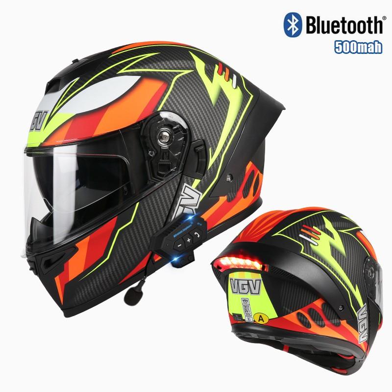 3C/DOT Dual Visor Full Face Motorcycle Helmet With Spoiler Adults Men Women All Season