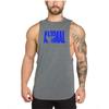 Muscleguys Graphic Gym Clothing Bodybuilding Tank Top Men Fitness Singlet Shirt No Sleeved Shirt Cotton Muscle Guys Brand Undershirt for Boy Vest