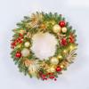 Christmas Wreath Seasonal Garland 20inch Wall Hanging Xmas with Light for Indoor Outdoor