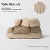 Женские хлопковые тапочки с закрытой пяткой, утолщенные, теплые, нескользящие, с плюшевой подкладкой, подходят для осени/зимы 2025, для дома и улицы.