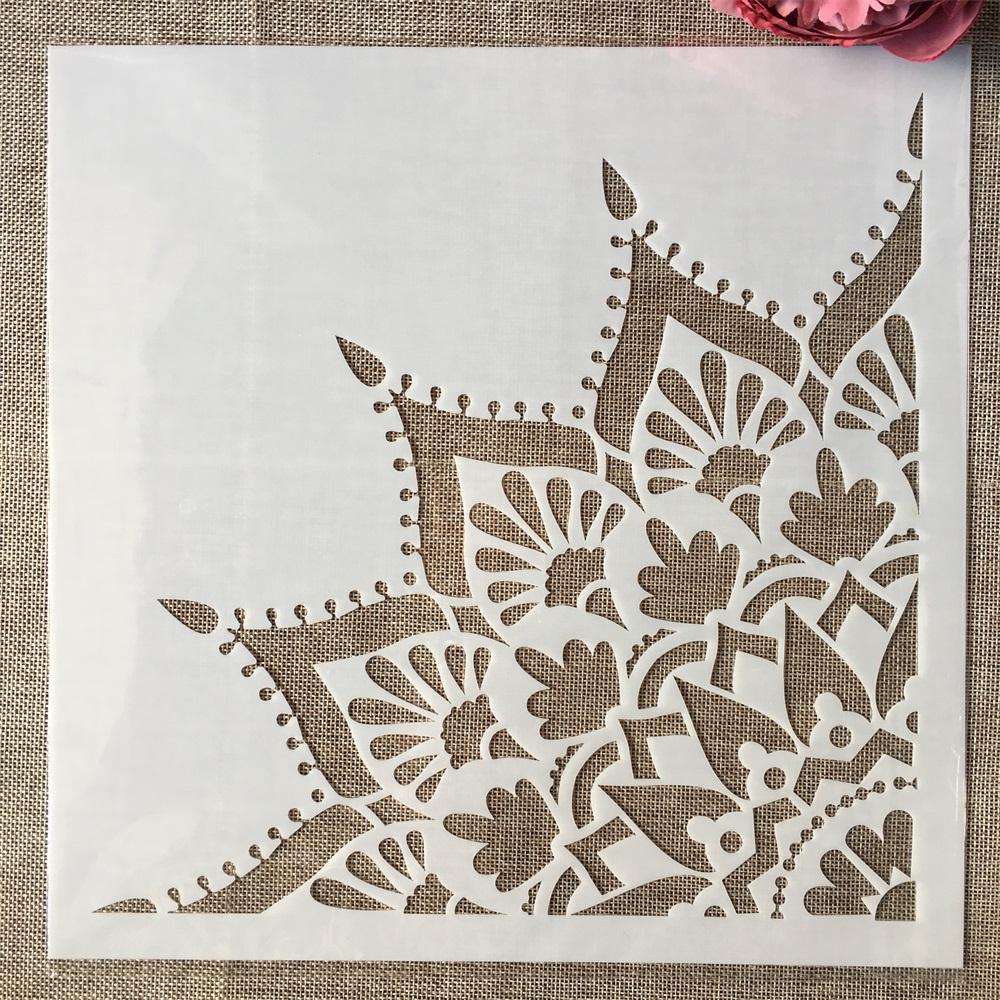 4 шт./компл. 30*30 см Мандала 1/4 колесо круглый DIY многослойные трафареты для рисования раскраска для скрапбукинга тиснение альбом декоративный шаблон