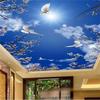 Голубое небо обои облако 3d потолочная настенная роспись небо солнечный свет Радуга настенная роспись детская комната спальня потолочная роспись Декор