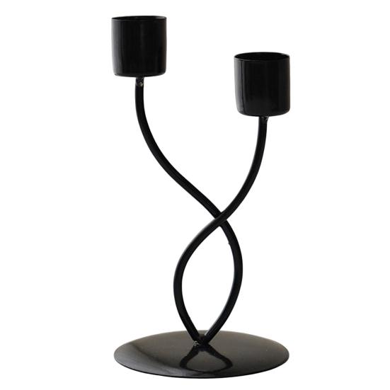 Конический подсвечник, металлический изогнутый подсвечник, центральный элемент стола, конический подсвечник для свадебного праздничного декора